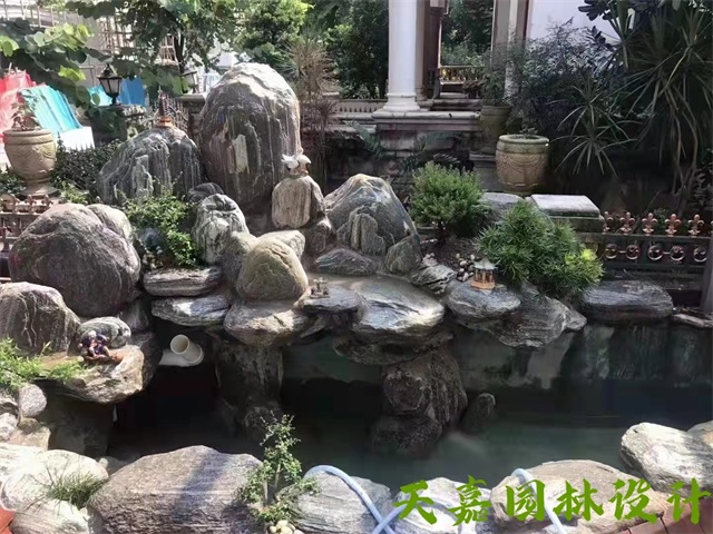 通州假山流水喷泉鱼池制作