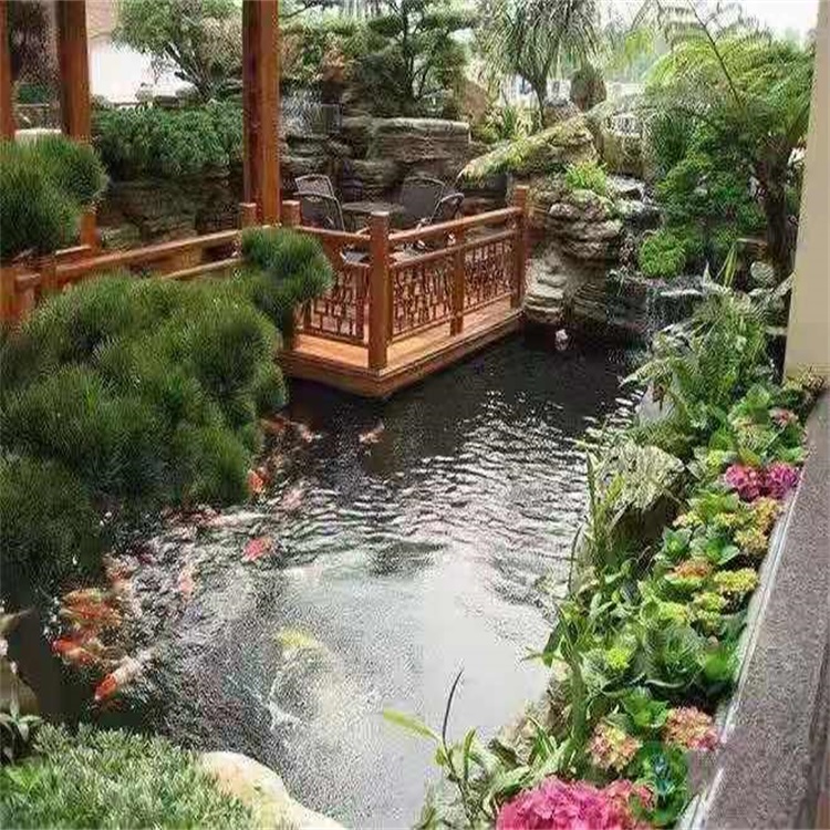 通州大型庭院假山鱼池景观设计